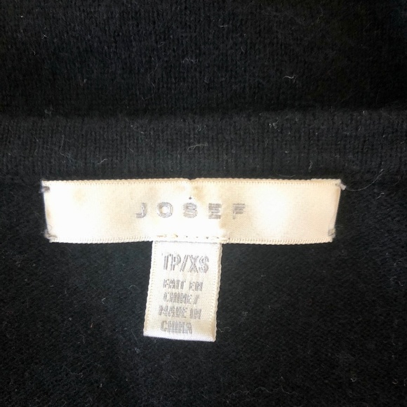 Classic Black Josef V-Neck Cashmere Cardigan - Picture 11 of 11